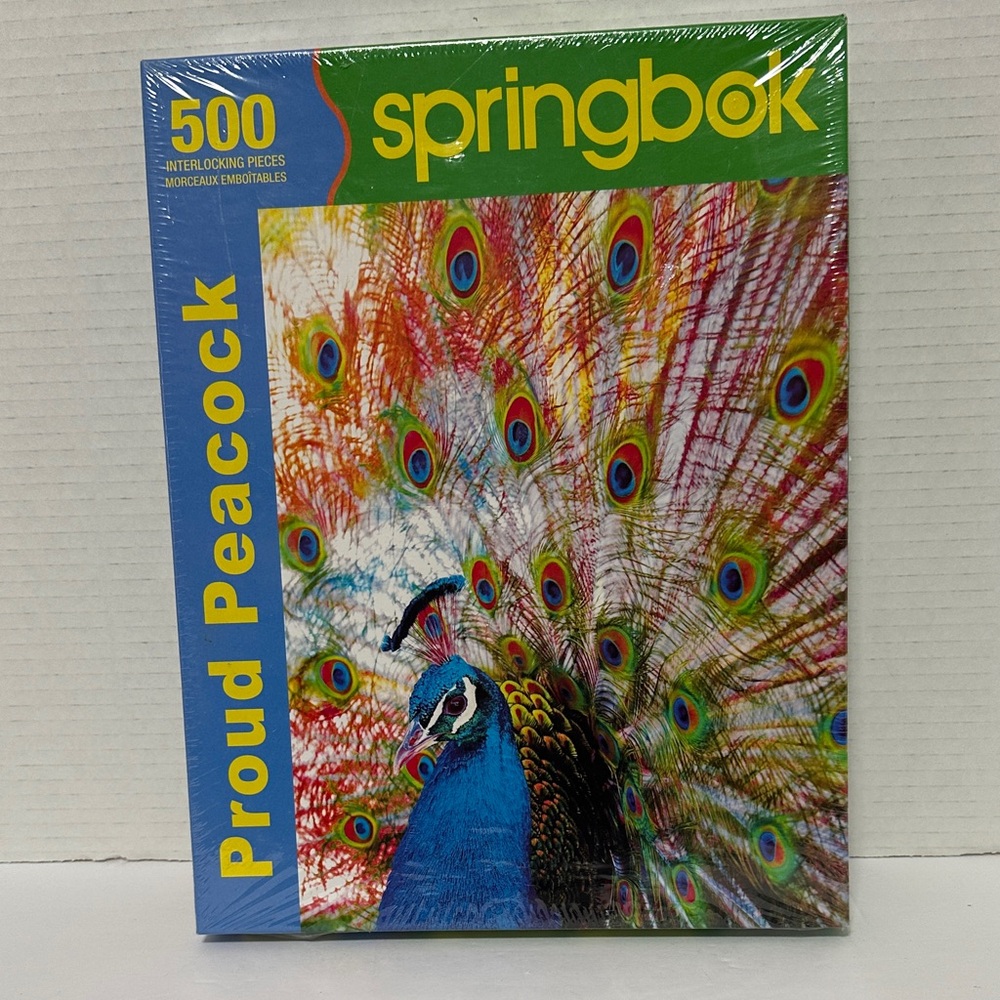 Springbok Vibrant Proud Peacock Puzzle 500 Pieces 2011 James Murphy Artist